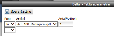 Projekt 1 I detta projekt ska deltagaren betala för de olika val hen gör, inga krångligheter utan väldigt basic: deltagaravgift, lunch, seminarium och biljett till galakväll.