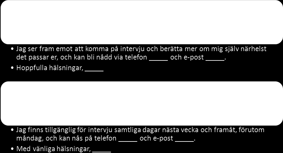 Exempel på inledning av personligt brev