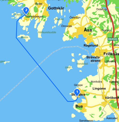 : 7. Väst- och ostbanan Vindriktning: O eller V Sträcka: 14 eller 18km Start: Rågelund (eller Slut om O) Slut: Röda Holmen eller Orrviken 8: Desperados Vindriktning: O-SO Sträcka: 22km Start: