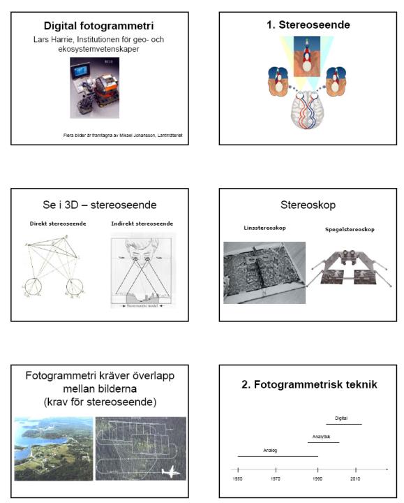 Kurslitteratur Nationellt kompendium om geodesi, fotogrammetri och laserskanning.