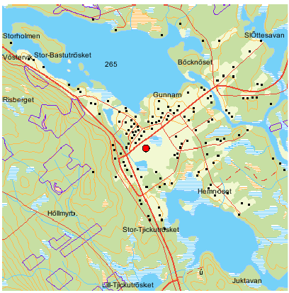 Gunnarn, Vintertjärn Koordinater: X: 7213012, Y: 1588764 Namn på Svalan: Vintertjärn, Gunnarn Vad kan man se: Sjöfågel, vadare och gäss.