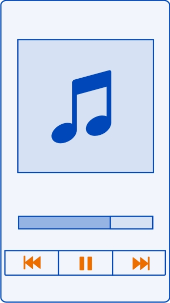 Musik och ljud 81 Du kan använda telefonens musikspelare för att lyssna på musik och poddsändningar när du reser. Spela upp musik > Musikspelare.