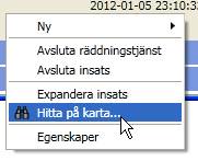 När du klickar på Placera på kartan växlar LUPP över till RIB Karta så att du genom att klicka på kartan kan placera aktuellt objekt på rätt plats.