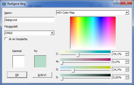 Du kan sedan använda färgen med panelen Egenskaper 4. OBS!