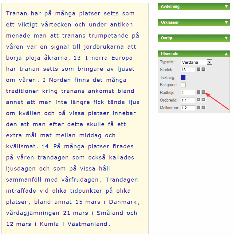 Bildtext: Ändra bakgrundsfärg 5.1.