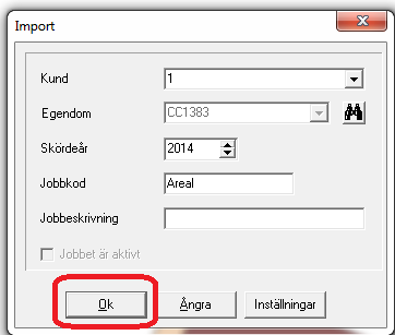 Läs in fil i Näsgård Karta I kartprogrammet kan du läsa in skiftesgränser från samma fil som du läste in