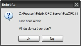 14 3.7 FdxOPC Server 1.0.0.11 Sammanställning av installationsalternativ Här visas en sammanställning på valda alternativ, om allt stämmer klicka på Installera för att starta installationen.