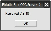 Konfiguration 4.3 23 Ta bort FX Ta bort FX ur FdxOPC.
