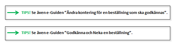 När beställningen skickas vidare ser man vem som har konterat beställningen. 3.1 Konto 4999 En fritextbeställning i Proceedo kan gälla i princip vad som helst.