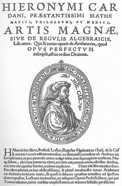 Tredjegradsekvationens lösning Geronimo Cardano (1501-1576) professor i matematik och medicin, uppfinnare, verksam i Milano och Pavia Cardano lovade Tartaglia att inte offentliggöra den hemliga