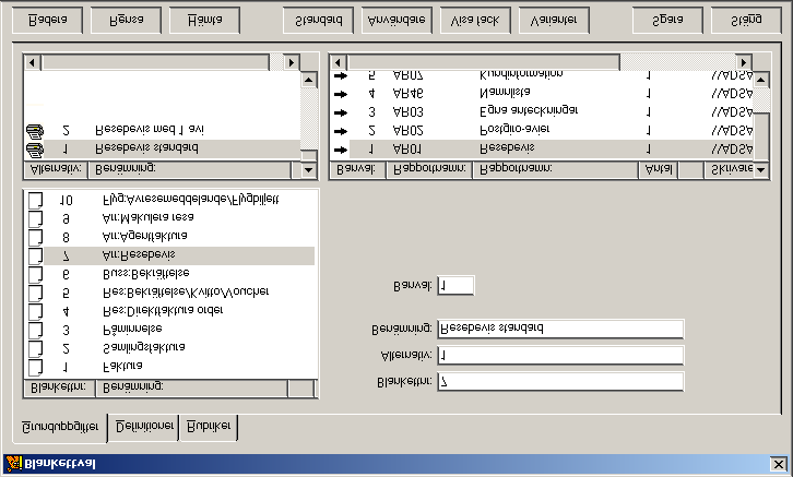 Grundmodulen Blankettval (Inställningar menyn) På motsvarade sätt som i rutinen Listformat ska du styra utskrifterna för bl.a. resebevis och fakturor.