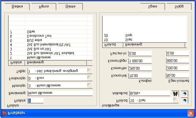 Redigera menyn PRISLISTOR Här registrerar Du de olika prislistorna som Du sedan utgår från när Du registrerar en beställning.