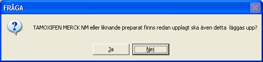 FUNKTION SIDA 9 (39) Med Ja visas en lista på rekommenderade läkemedel inom samma sjuställiga ATC-kodsnivå. Med Nej sker valet av det markerade läkemedlet.