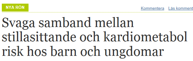Vikten av MVPA - Moderate-Vigourus Physical Activity Ekelund et al Jama 2015
