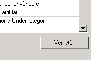 Sätt en bock i rutan Samtliga nertill i fönstret för att göra alla tillgängliga rapporter synliga. Sätt en bock i rutan intill de rapporter man vill ska finnas med i den anpassade listan.