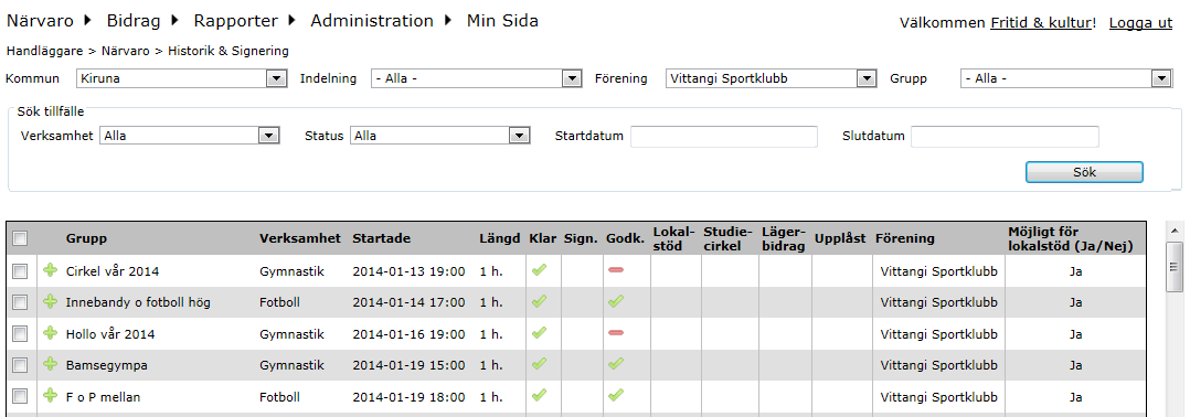 3(8) Importen startar och det syns en statusbar. När importen är färdig ska du logga ut och vänta till nästa dag.