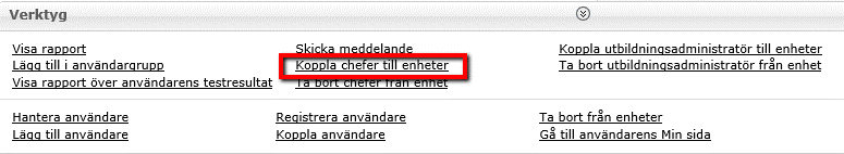 14. Chefsvyn I Chefsvyn hanteras inställningar som rör vyn Mina medarbetare och Min Sida i portalöversikten.