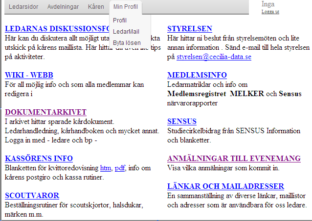 Värmdö Sjöscoutkårs Ledarhandledning 20 Kölistan med nya scouter Anmälningar som kommer in på vår webbplats samlas på kölistan.