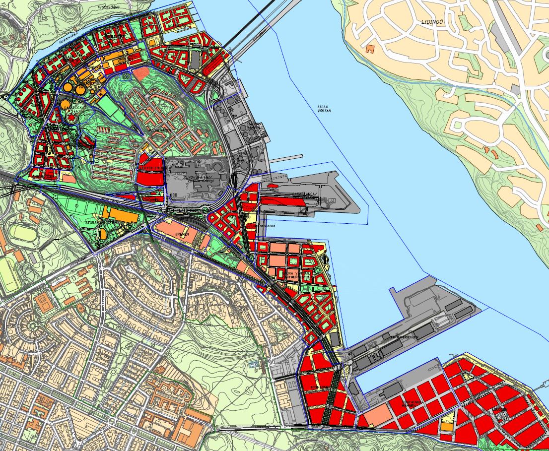 Norra Djurgårdsstaden kommer att få minst 12 000 nya bostäder och ca 30 000 nya arbetsplatser, med tillhörande social och kommersiell service och erforderlig infrastrukturutveckling.