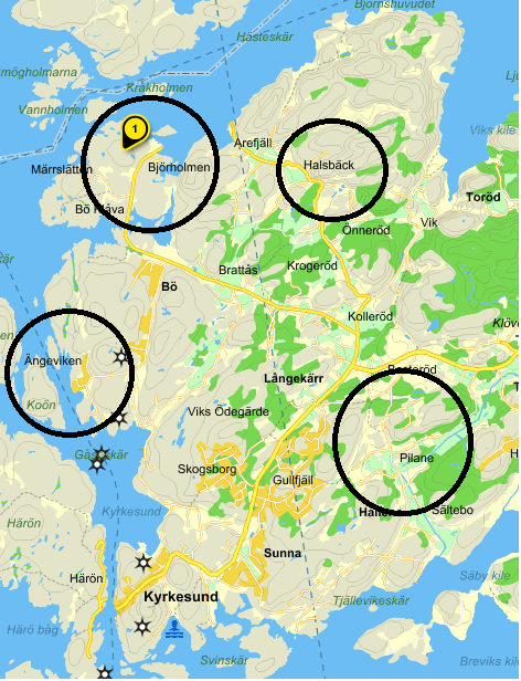 Studiens geografiska område Uppfattningar om samhälls- och turismutvecklingen på Björholmen, i Halsbäck och Ängeviken