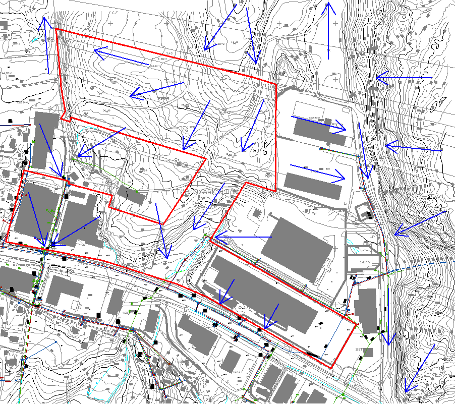 Samråd\v2 150316.doc Nederbörden som faller på planområdet idag tas till viss del upp av träd och annan vegetation. En del avdunstar.