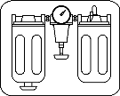 Insexnyckel (3, 4 mm) Flaska med olja för tryckluftsverktyg Förvaringsväska av formgjuten plast Manual 2 st. 1 st. 1 st. 1 st. 7.