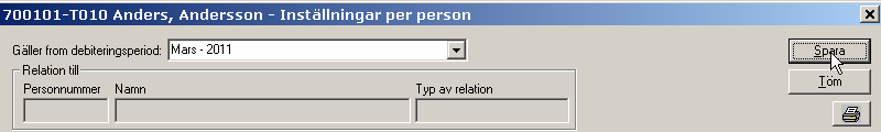 9 Välj debiteringsområde i listan (aktuell utförarenhets namn).