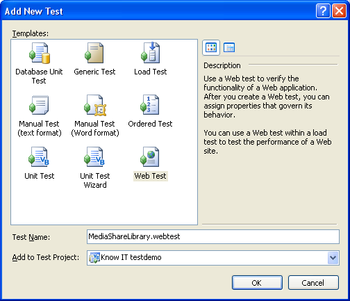 Belastningstester med Visual Studio 2008 -