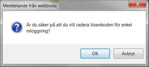 GUIDE TES-MOBIL 19 Beroende på vilket val du gjorde i förra steget så står det olika saker på rutan som kommer fram. Klicka OK på endera ruta för att utföra kommandot.