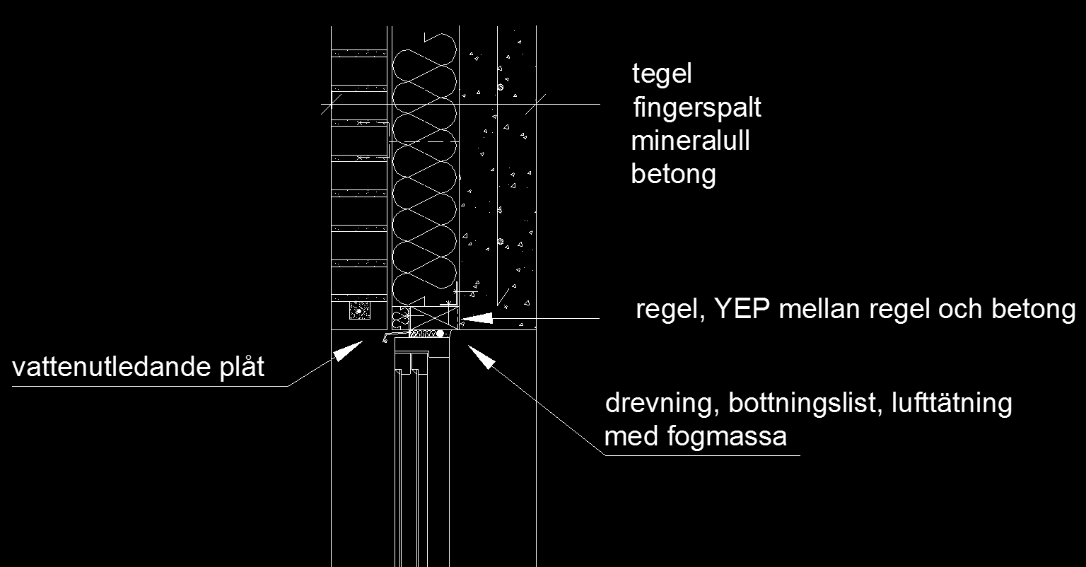 Fönsterdetalj, indraget fönster -