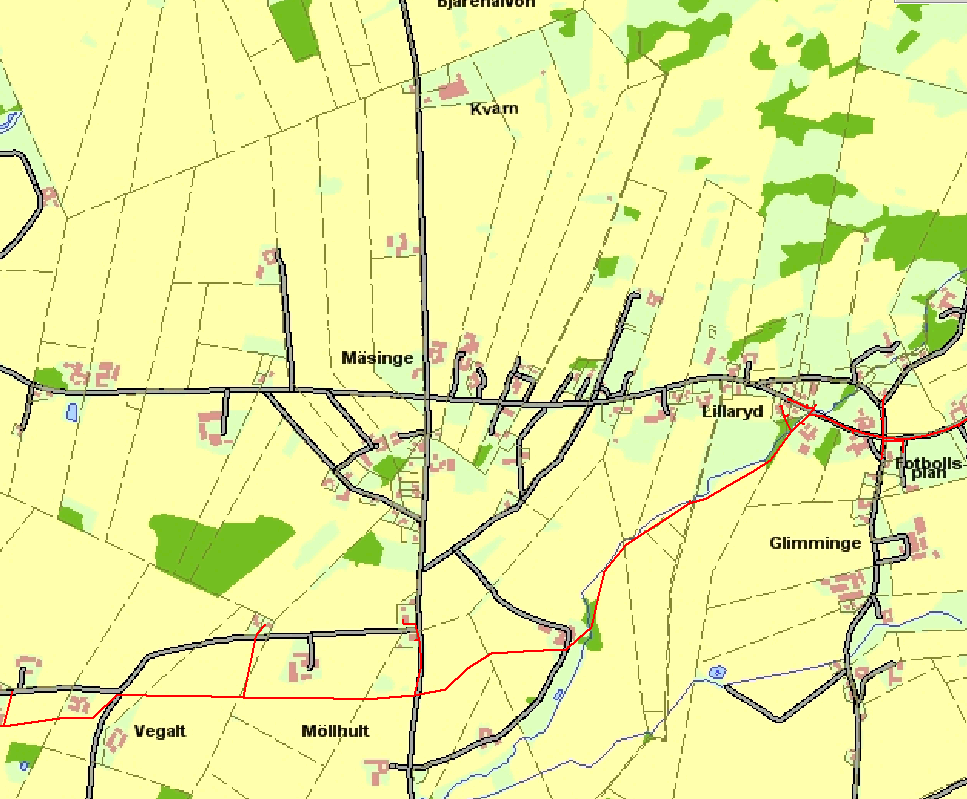 Mäsinge Område Mäsinge ligger i Västra Karups västra utkant utmed Lillarydsvägen. Det aktuella området omfattar i storleksordningen 40 fastigheter som idag har enskilda avlopp och privata brunnar.