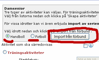 Sid 3 1. Import av seriematcher från förbund Om ni använder kallelse till match eller närvaroregistreringen, så är detta en efterlängtad funktion.