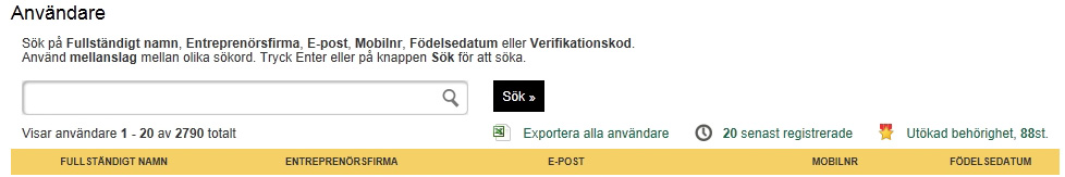 9. Tilldela utökad behörighet För att tilldela utökad behörighet gör du så här: 2 4 3 1 1. Börja med att Logga in i utbildningen och navigerar dig fram till fliken Användare.