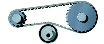 Beräkningsunderlag När man har beaktat faktorerna för kugghållfasthet (1.), kordhållfasthet (2.) och flexibilitet (3.), är förutsättningarna för en underhållsfri remtransmission uppfyllda. 1.
