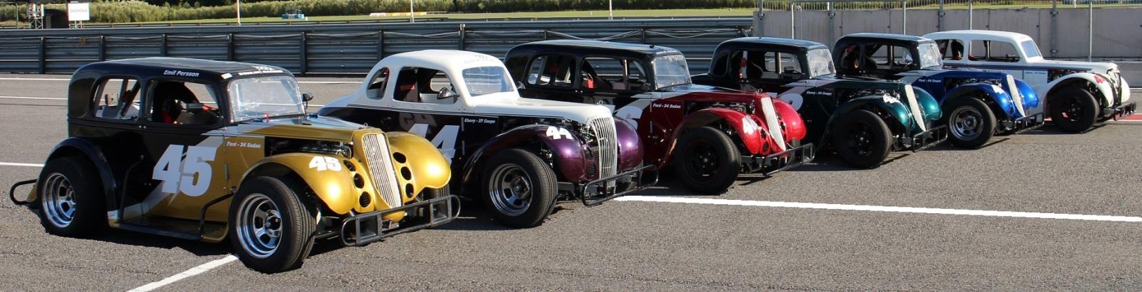 En helt ny klass i Sverige! Vad är Legend Car? Bilarna är Amerikanska sedan- och coupe modeller från 1930-40 talet byggda i 5/8 delars skala.