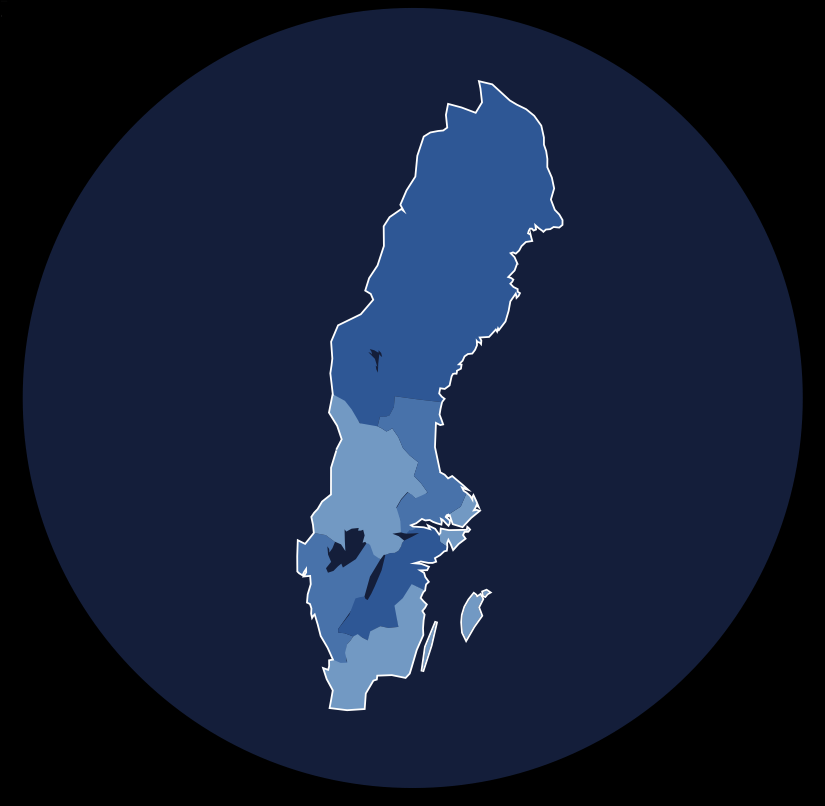 Beslut om regioner och huvudorter Regionindelning och huvudorter Nord: Mitt: Stockholm: Bergslagen: Väst: Öst: Syd: Umeå Uppsala Stockholm Örebro Göteborg Linköping Malmö Utgångspunkter för valet av