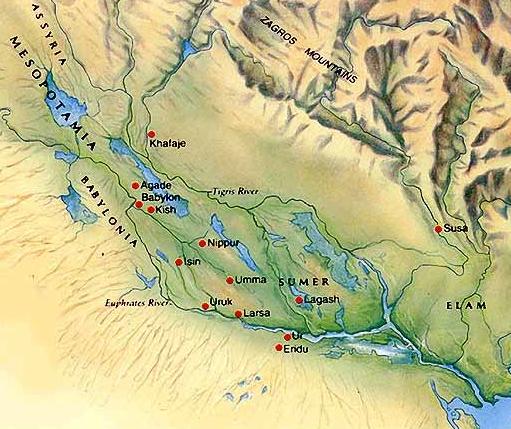 Översikt historia före år noll: Sumerer 5900-2000 f.kr. Sumererna cirka 5900-2000 f.kr. Sumererna levde i södra Mesopotamien kring och mellan floderna Eufrat och Tigris.