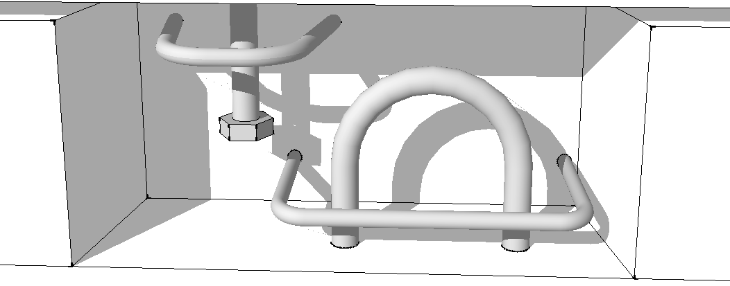 Figur 2.3 Illustration av koppling mellan gavelelement och bjälklag. Figur 2.4 Plan över aktuella kopplingars läge.