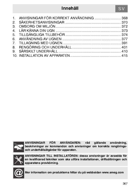 Du hittar svar på alla dina frågor i instruktionsbok (information, specifikationer,