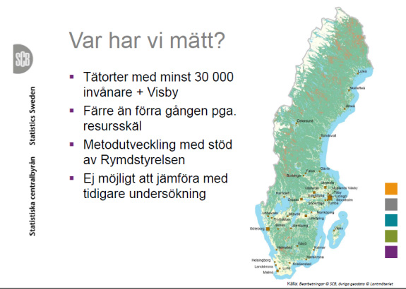 kartering över deras yta över tid?