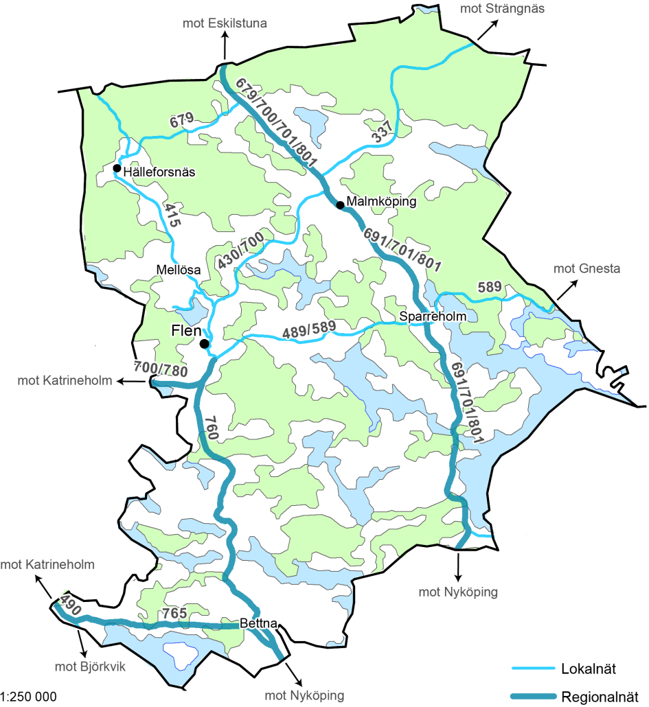 2 Resandeunderlag För att få en överblick av resandet i länets olika kollektivtrafikformer analyseras påstigandeuppgifter från linjetrafiken i Flens kommun, särskilda trafiken i hela länet utom