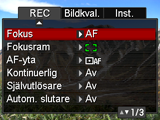 Avancerade inställningar Följande menyoperationer kan användas för att utföra olika inställningar av kameran. Det går även att använda manöverpanelen (s.