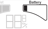 5.3 Display 5.3.3 Starthjälp När fordonet står i motlut och det är trögt att komma igång finns det en starthjälp i systemet. Starthjälpen är upp till 5 km/h. För att starta håll inne knappen; Pil UPP.