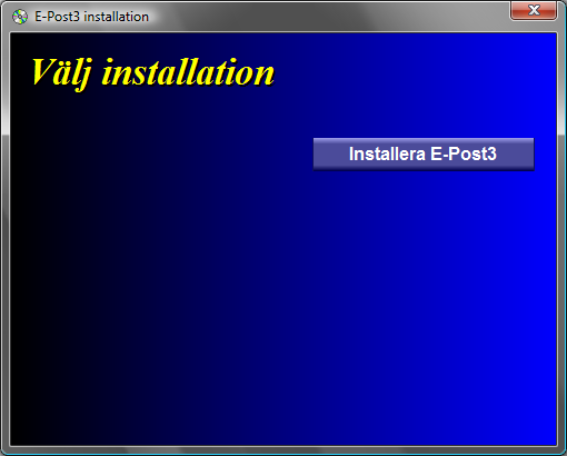 Rekommenderad utrustning Programmet Epost3 är utvecklat och testat i operativsystemet Windows Vista. Vi rekommenderar att du använder en dator med minst 2 Gb minne.