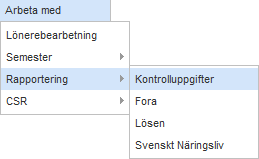 Om ett lönebesked inte är markerat som utskriven och/eller utbetald, ser systemet av naturliga skäl detta lönebesk som ej utbetalt och skall därmed inte med i kontrolluppgifterna.