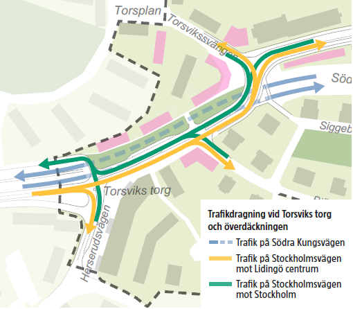 Överdäckningen bidrar till Minskat buller Nya bostäder Ny