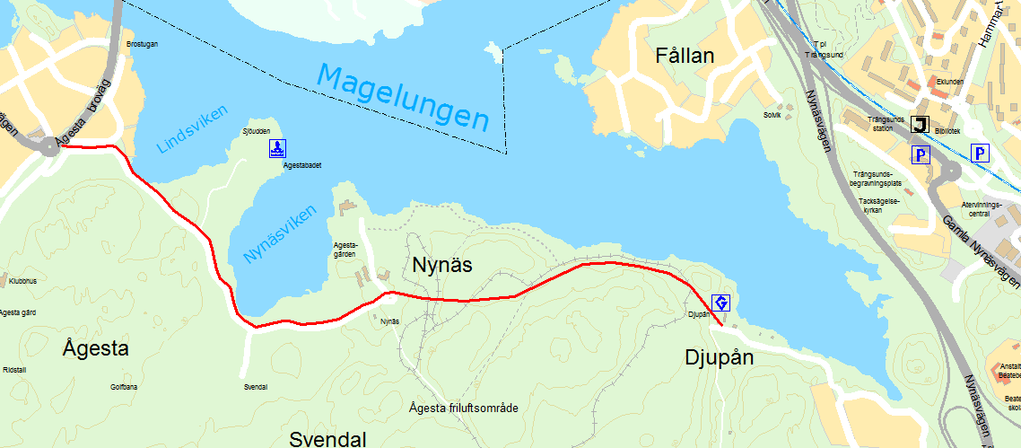 KOMMUNSTYRELSENS FÖRVALTNING ALLMÄNT ÄNDAMÅL (Kartindex 123) Projektbeskrivning Cykelväg Ågesta Förslag Cykelväg mellan Mellansjö och Trångsund via Bonäsvägen och Djupåsvägen.