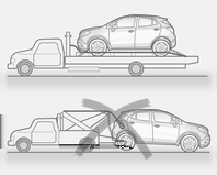 178 Bilvård Bilarna får inte komma i kontakt med varandra när starthjälp ges. Dra åt parkeringsbromsen, lägg växellådan i friläge, placera automatisk växellåda i läge P.