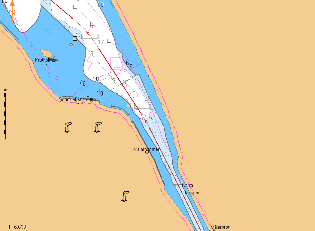 147 Mälarhemnens dykdalb ngt om Sb. 153,5 Midvattens N kanalen.