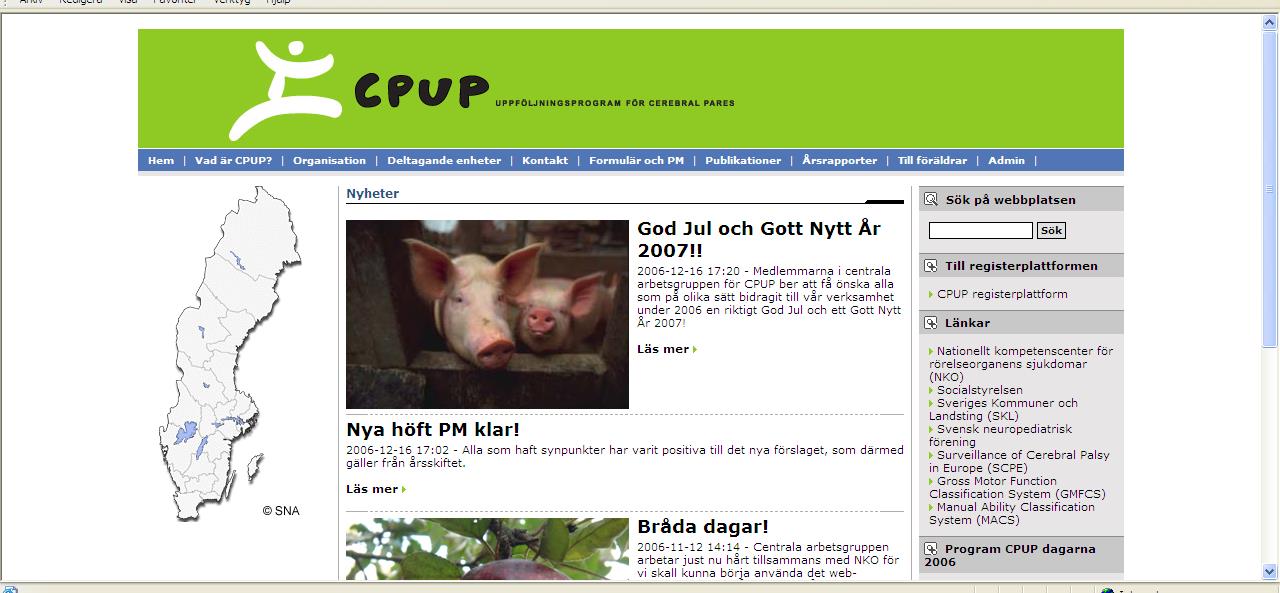 1. INLOGGNING 1. Gå in på CPUP-hemsidan www.cpup.se 2. Tryck på CPUP-registerplattform 3. Skriv ditt användarnamn.